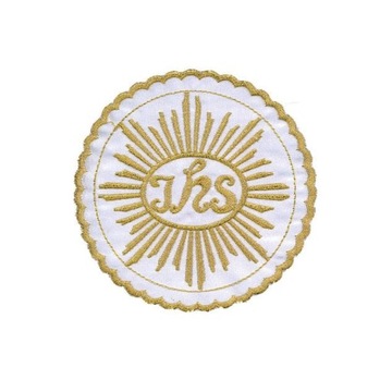 Emblemat IHS naszywka Komunię Haft komunijny IHS