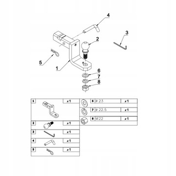 КРЮЧОК НА КОНЦЕ США КРЮК JEEP GRAND CHEROKEE+LIBERTY
