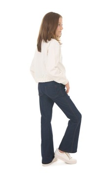 Джинсовые брюки-клеш - 140 NAVY BLUE