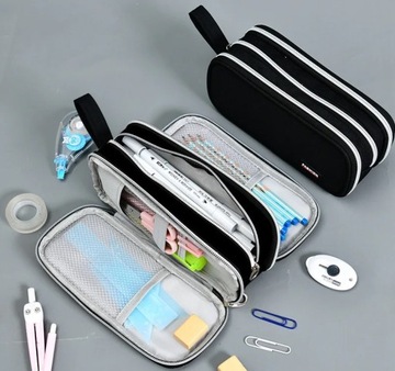 Прочный пенал Черная, вместительная и прочная косметичка.