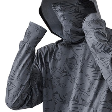 Bluza z kapturem chroniąca przed słońcem XXL ciemnoszara