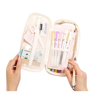 PIÓRNIK Dwukomorowy Szkolny DUŻY rozkładany na przybory 3W1 + PRZYBORY FREE