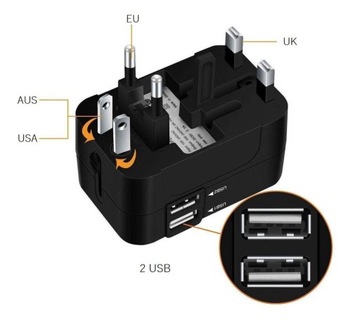 АДАПТЕР WORLD SOCKET ADAPTER США Великобритания ЕС USB