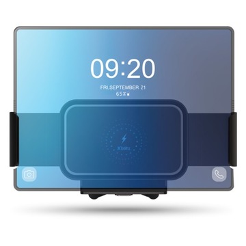 UCHWYT SAMOCHODOWY TELEFON/TABLET Z ŁADOWARKĄ INDUKCYJNĄ SZYBA KRATKA DESKA
