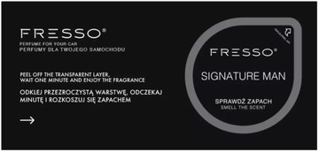 FRESSO SIGNATURE MAN ДЕРЕВЯННЫЙ АРОМАТИЧЕСКИЙ КУЛОН ДЛЯ АВТОМОБИЛЯ