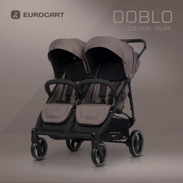 КОЛЯСКА DOBLO TAUPE 0–22 КГ С НЕЗАВИСИМЫМИ СИДЕНЬЯМИ, ЗАЩИТНЫМИ ПЛЕНКАМИ