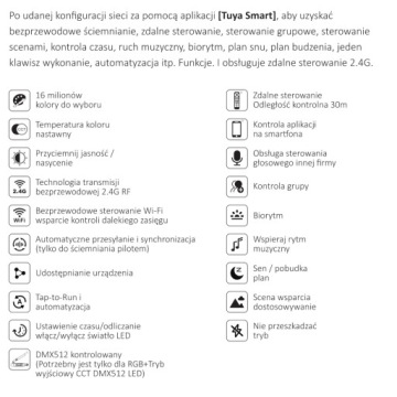 КОНТРОЛЛЕР MILIGHT FUT037W+ TUYA RGB RGB+CCT