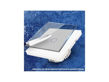 Одиночный светодиодный стеклянный сенсорный выключатель