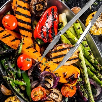 Стальные кухонные щипцы для жарки мясных салатов на гриле