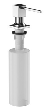 ХРОМИРОВАННЫЙ ДОЗАТОР ЖИДКОГО МЫЛА ДЛЯ КВАДРАТНОЙ РАКОВИНЫ