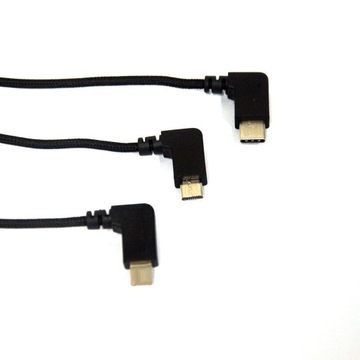Двойной микро USB в черной нейлоновой оплетке для