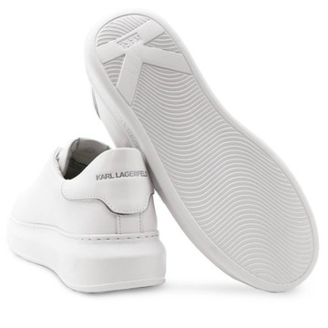 Karl Lagerfeld мужские туфли кожаные белые с логотипом KL52539-01W 41
