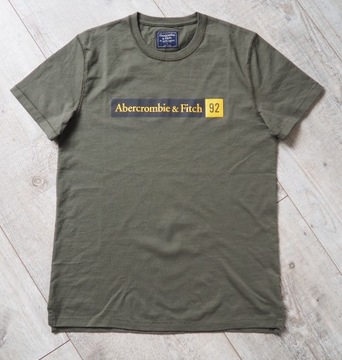 ABERCROMBIE & FITCH_T-shirt khaki z logo_S