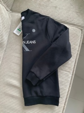 Толстовка Calvin Klein Jeans, черная, утепленная, мягкая, L
