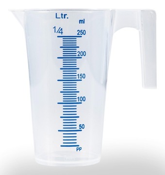 Miarka do oleju i chemii ze skalą 250 ml, plastikowa - smarland.pl