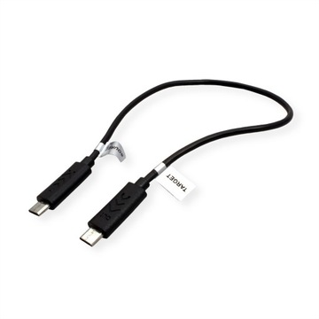 Кабель USB Micro B-Micro B M/M, черный, 0,3 м