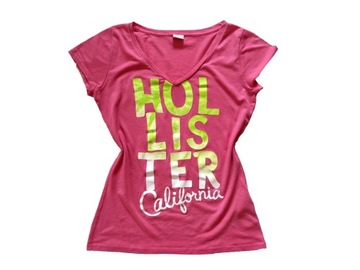 HOLLISTER by ABERCROMBIE bawełniany t-shirt S