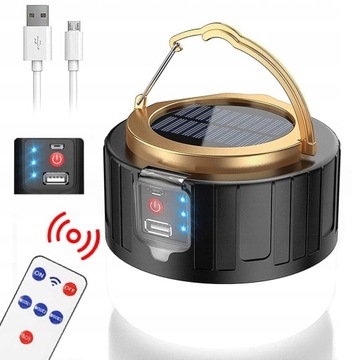 СВЕТОДИОДНЫЙ СОЛНЕЧНЫЙ ФОНАРЬ ДЛЯ КЕМПИНГА, USB БАТАРЕИ