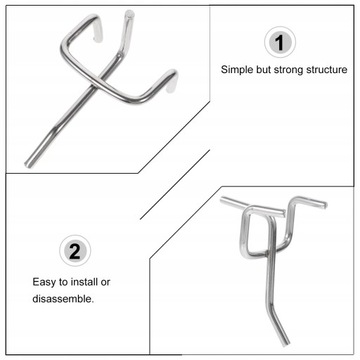 50 перфорированных металлических крючков Металлическая доска