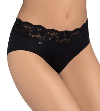 Figi damskie SLOGGI ROMANCE MIDI 44 CZARNY
