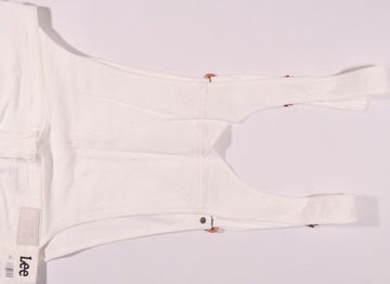 LEE ogrodniczki WHITE jeans BIB LOGGER _ M