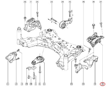 ПОДУШКА ДВИГАТЕЛЯ MEGANE III 1.5 DCI ORG