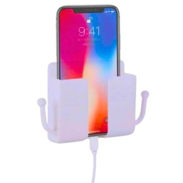 UCHWYT DO ŚCIANY PODSTAWKA NA TELEFON SMARTFON ŁADOWARKĘ PILOT PRZYKLEJANY