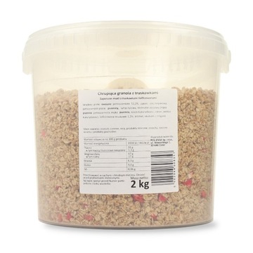 Chrupiąca Granola z KAWAŁKAMI TRUSKAWEK 2 kg