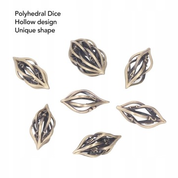 ПРЕКРАСНЫЙ НАБОР ИЗ 7 ЛАТУННЫХ КУБИКОВ ДЛЯ РПГ