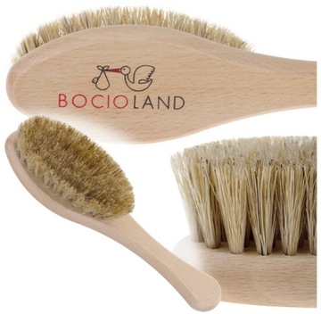 BOCIOLAND SZCZOTKA NA CIEMIENIUCHĘ DLA NIEMOWLĄT 100% NATURALNA SZCZECINA