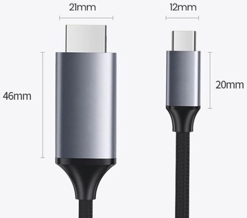 Кабель-адаптер USB-C TYPE C 3.1 — HDMI MHL 4K, 2 м