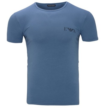 Emporio Armani t-shirt męski niebieski logo S