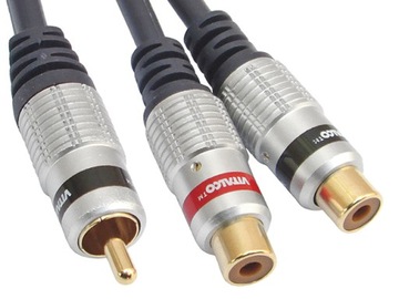 Разветвитель RCA/объединитель/CINCH RCA/вилка 2xRCA/розетка 0,15 м HQ VITALCO