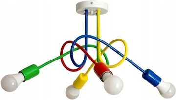 Lampa Sufitowa Dla Dzieci Multi Żyrandol Wisząca Dziecięcy 4 Plafon Led