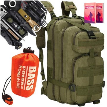 Zestaw Wiosna Lato Prezent Survivalowy 32w1 Plecak Militarny Koc Termiczny