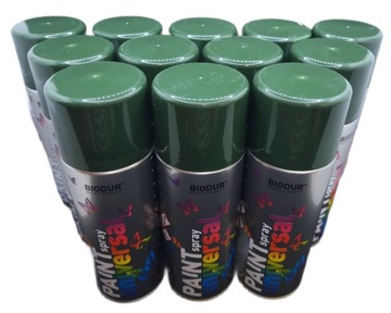 Spray farba ZIELONY KHAKI OLIWKOWY RAL 6006 - 400 ml zestaw 12 sztuk