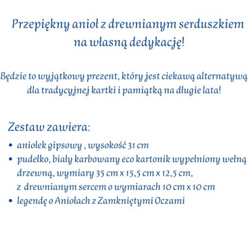 Figurka Anioła Stróża Prezent na ŚWIĘTA GRAWER