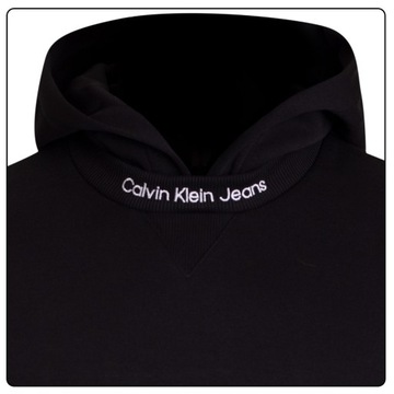 CALVIN KLEIN BLUZA MĘSKA Z KAPTUREM CZARNA r. M