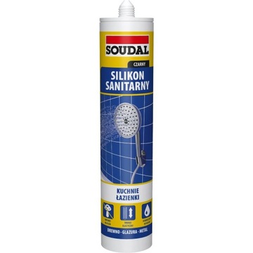 Silikon SANITARNY czarny Soudal 280 ml