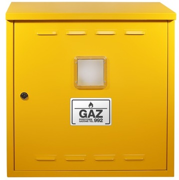Skrzynka Gazowa 50x50x25 żółta bez pleców PCV