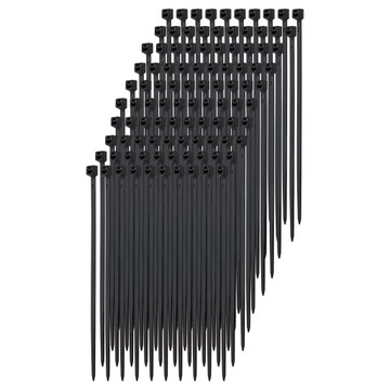 Кабельные стяжки, молнии, кабельные стяжки, черные, 4,8 х 300 мм - 100 шт.