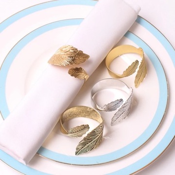 Кольцо для салфеток в виде листьев Кольца для салфеток на День Благодарения, Свадьба, Рождество