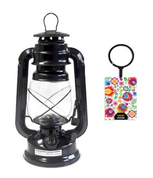 LAMPA NAFTOWA OLEJOWA 24cm CZARNA latarnia