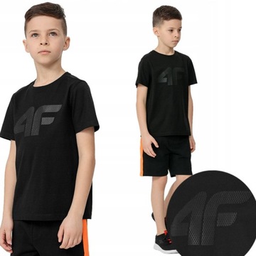 KOSZULKA CHŁOPIĘCA 4F T-SHIRT BAWEŁNA 128