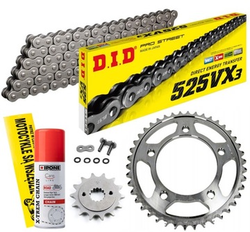 ZESTAW NAPĘD-OWY DID X-RING HONDA CB 600 F HORNET 07-13 CBR 600 F 11-14