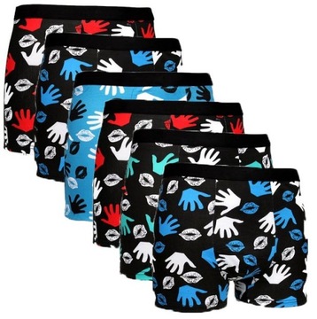 6x BOKSERKI MĘSKIE BAMBUSOWE ANTYBAKTERYJNE XL