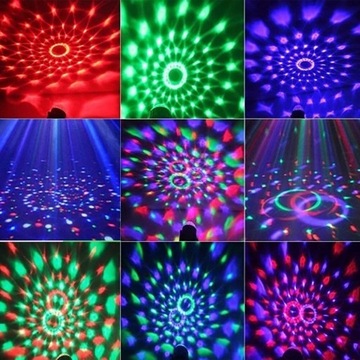 RGB СВЕТОДИОДНАЯ ЛАМПА ДЛЯ ВЕЧЕРИНКИ DISCO BALL С ДИСТАНЦИОННЫМ УПРАВЛЕНИЕМ