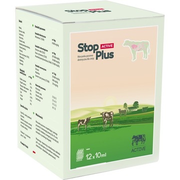Hamuje biegunki u cieląt STOP PLUS ACTIVE 12x10ml