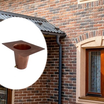 Адаптер для водосточного желоба ch-дождевой цепи Аксессуар для установки Прочная конструкция из меди