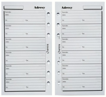 Wkład A6 NOTES DODATKOWY do organizera 9,5x17cm ADRESY